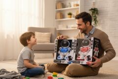 DB05  UZK.KUM.SESLİ IŞIKLI BÜYÜK ASTRONOT ROBOT