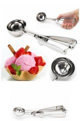 BUFFER® Paslanmaz Çelik Çek Bırak Yapışmaz Dondurma Top Kaşığı Kepçesi