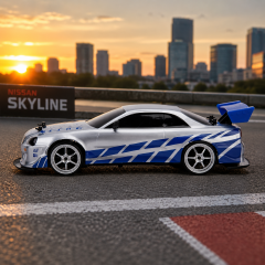 Fast & Furious Uzaktan Kumandalı Nissan Skyline GT-R R34 RC Oyuncak Drift Arabası (1:10 Ölçek)