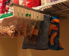 BUFFER® Dolap Buzdolabı İçin Kilitli Poşet Tutucu Raylı Organizer Aparat