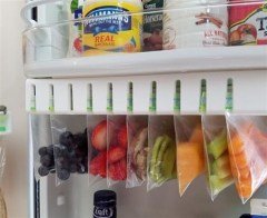 BUFFER® Dolap Buzdolabı İçin Kilitli Poşet Tutucu Raylı Organizer Aparat