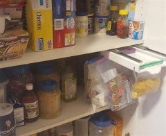 BUFFER® Dolap Buzdolabı İçin Kilitli Poşet Tutucu Raylı Organizer Aparat