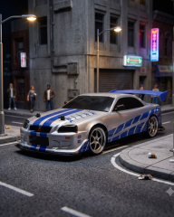 Fast & Furious Uzaktan Kumandalı Nissan Skyline GT-R R34 RC Oyuncak Drift Arabası (1:10 Ölçek)