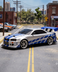 Fast & Furious Uzaktan Kumandalı Nissan Skyline GT-R R34 RC Oyuncak Drift Arabası (1:10 Ölçek)