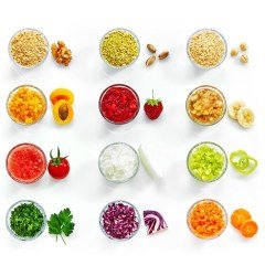 BUFFER® Pratik Paslanmaz 3 Bıçaklı Bas Kes El Rondosu Manuel Doğrayıcı