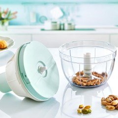 BUFFER® Pratik Paslanmaz 3 Bıçaklı Bas Kes El Rondosu Manuel Doğrayıcı