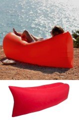 BUFFER® Pratik Şişme Yatak Bahçe Şezlong Kamp Havuz Deniz Çadır Yatağı Tek Kişilik Havayla Dolar Koltuk