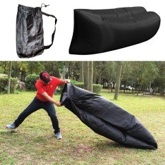 BUFFER® Pratik Şişme Yatak Bahçe Şezlong Kamp Havuz Deniz Çadır Yatağı Tek Kişilik Havayla Dolar Koltuk