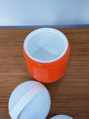 Kurch 2 Katlı Yemek Termosu Sefer Tası 1 LT (İçi Vakumlu Cam) Açık Mavi