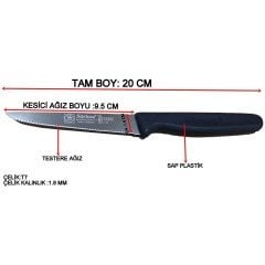 Sürbisa 61004-lz Sebze Bıçağı (Lazerli Tırıktıklı Ağız) 9,5 cm (Renk Seçenekli)