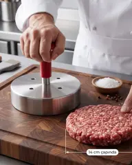 Hamburger Presi Köfte Basma Kalıbı 14 Cm (140-200 Gr) Paslanmaz