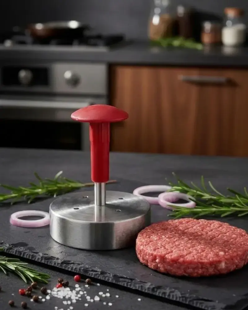 Hamburger Presi Köfte Basma Kalıbı 14 Cm (140-200 Gr) Paslanmaz