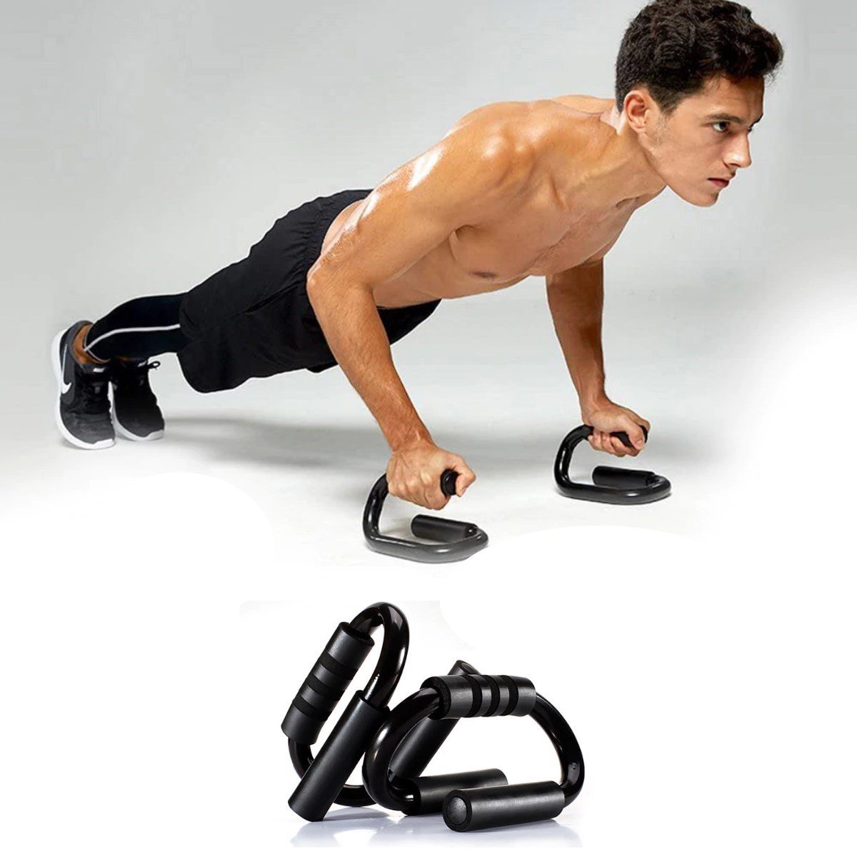 BUFFER® S şekli Push Up Standı Alüminyum Şınav Aleti Spor Aracı Fitness Göğüs Egzersiz Ekipmanları