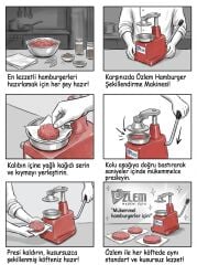 Özlem Köfte Şekillendirme Makinası Kollu Hamburger Presi 10 cm
