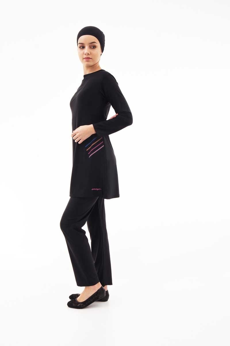 Emayo Tam Kapalı Tesettür Mayo Seyhan 5033 Siyah XXL