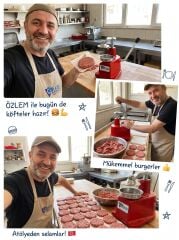 Özlem Kollu Köfte Şekillendirme Makinası 12 cm Hamburger Presi