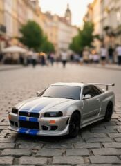 1/24 Fast & Furious Uzaktan Kumandalı Brian's Nissan Skyline GT-R R34 RC Araba