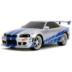 1/24 Fast & Furious Uzaktan Kumandalı Brian's Nissan Skyline GT-R R34 RC Araba