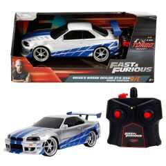 1/24 Fast & Furious Uzaktan Kumandalı Brian's Nissan Skyline GT-R R34 RC Araba
