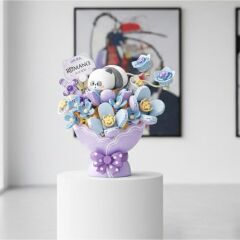 LZ-7302 LOZ MOR MAVİ ÇİÇEK BUKETİ 246 PARÇA BLOCK OYUNCAK