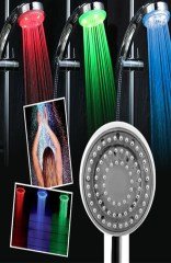 BUFFER® Isıya Duyarlı 7 Renk Değiştiren Led Işıklı Duş Başlığı Fiskiyesi