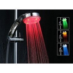 BUFFER® Isıya Duyarlı 7 Renk Değiştiren Led Işıklı Duş Başlığı Fiskiyesi
