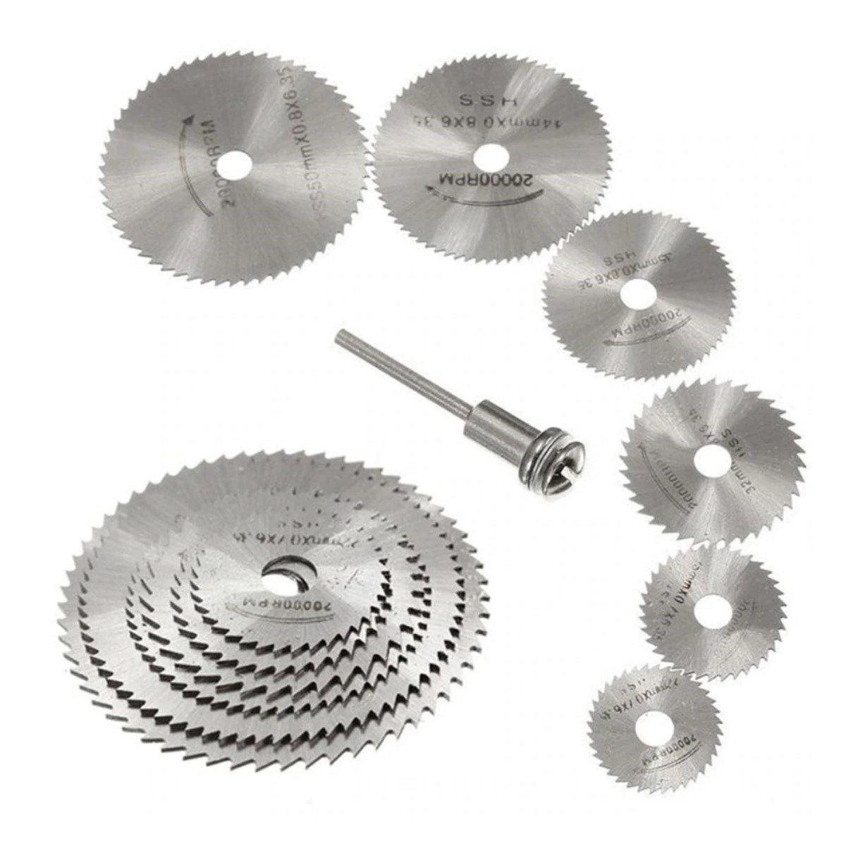 BUFFER® Metal 6 Parça Mini Matkap Ucu  Ahşap Kesme Yuvarlak Çelik Bıçak Disk Testere Seti Kiti