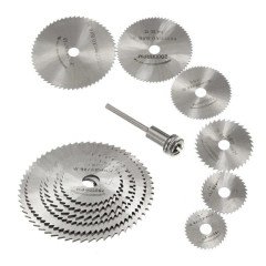 BUFFER® Metal 6 Parça Mini Matkap Ucu  Ahşap Kesme Yuvarlak Çelik Bıçak Disk Testere Seti Kiti
