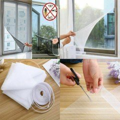 BUFFER® Tüm Cam Pencere Kapılara Uyumlu Çift Kanat Pencere Sinekliği