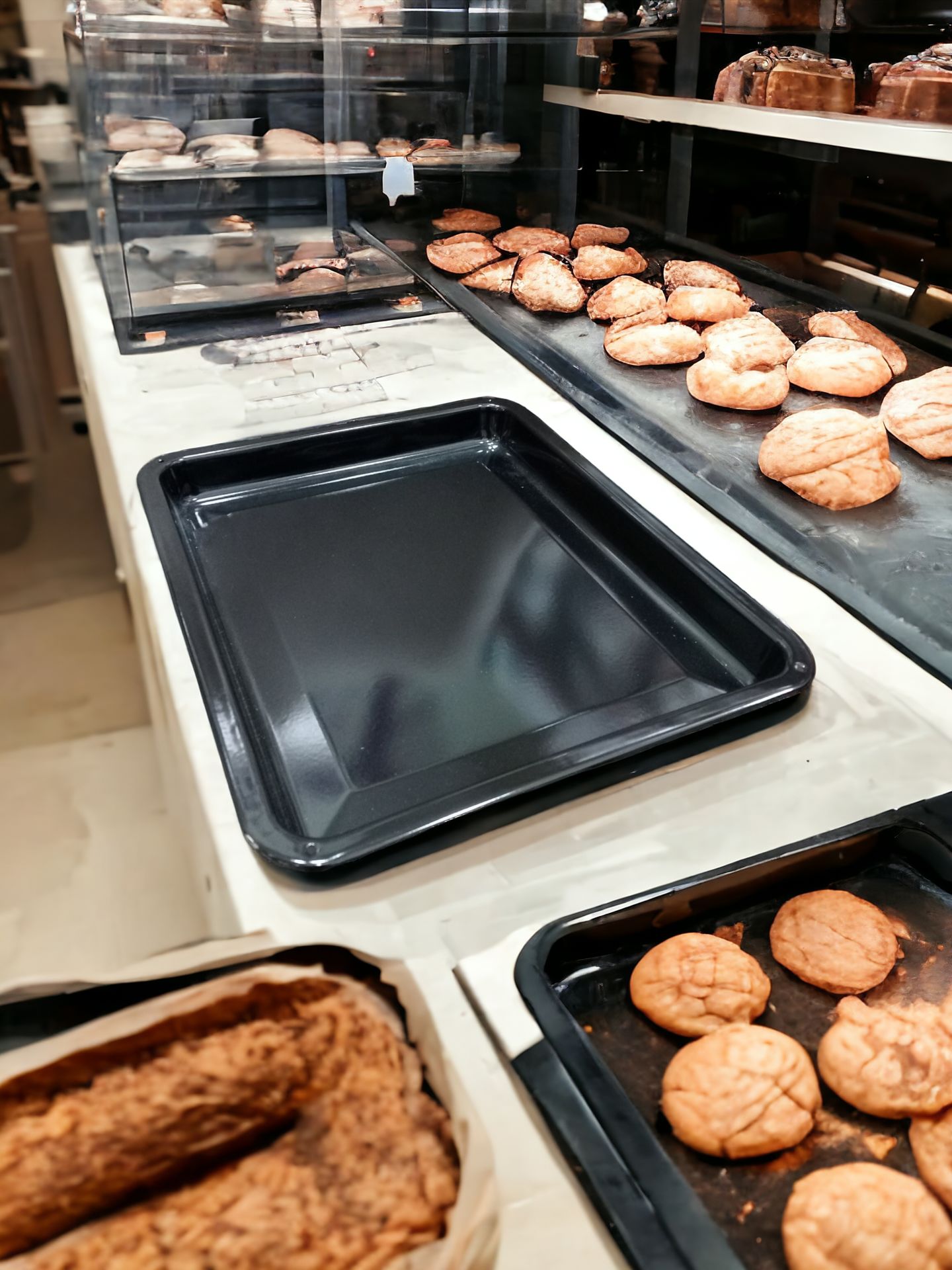 Nüsse 42x34x3 cm Ankastre Fırın Tepsisi Dikdörtgen Emaye Tepsi Arçelik Beko