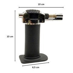 BUFFER® Boş Gaz Hazneli Doldurulabilir Şeffaf Kutulu Profesyonel Torch Alevli Çakmak Pürmüz