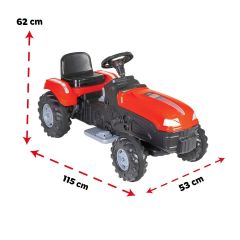 05 276  Pilsan Mega Traktör Akülü 12 Volt Kırmızı