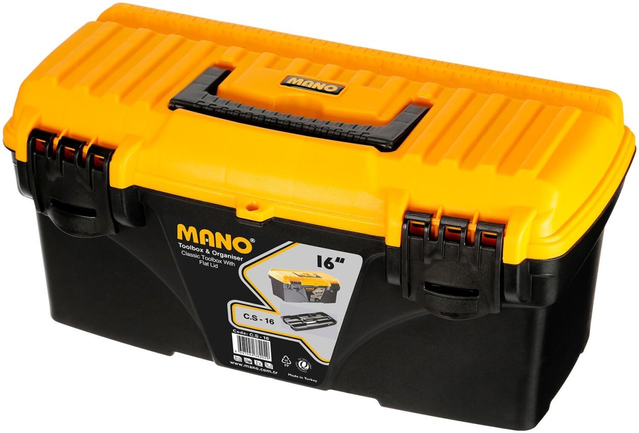 Mano Düz Kapaklı Takım Çantası C.S-16''   410mm x 209mm x 195mm