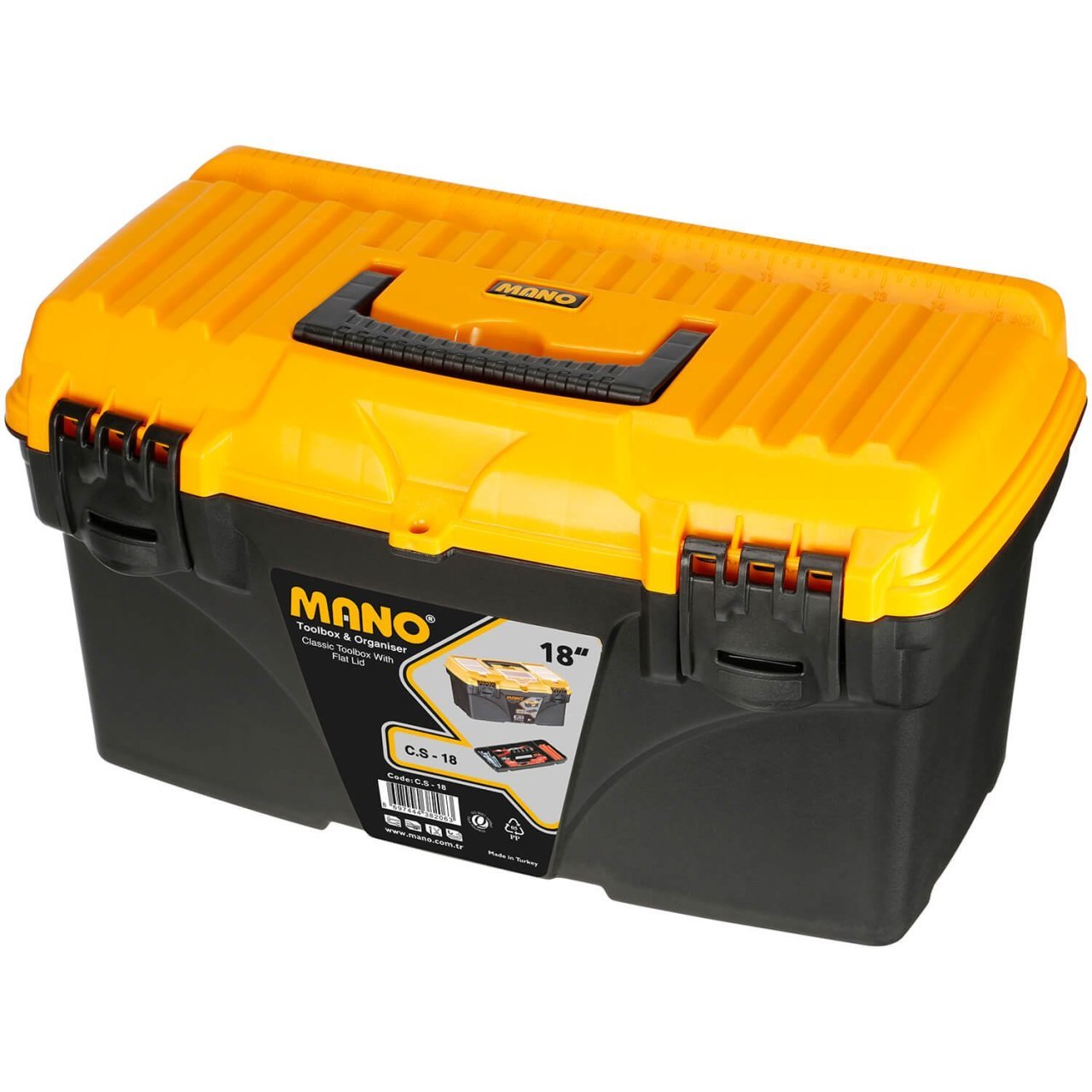 Mano Düz Kapaklı Takım Çantası C.S-18''  432mm x 250mm x 238mm