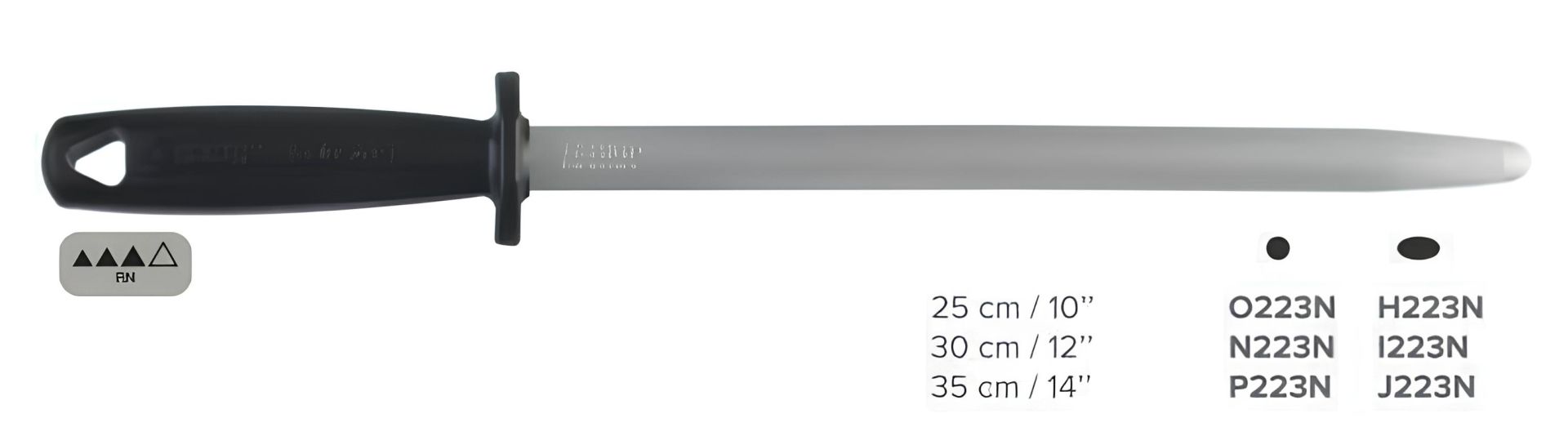 Fischer Bargoin I422R Oval Masat Endüstriyel No:12 30 cm Siyah