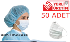 Virüs Maskesi Elastik Doktor Maske 50 li