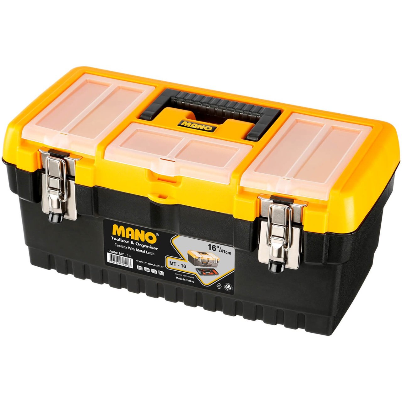 Mano Metal Kilitli Takım Çantası MT-16''   413mm x 212mm x 186mm