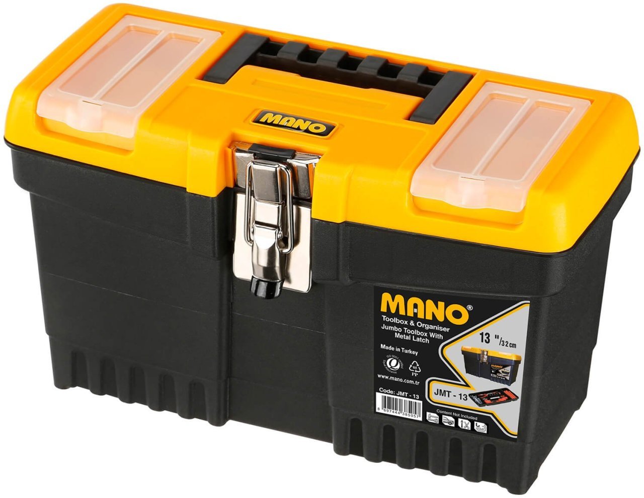 Mano Jumbo Metal Kilitli Takım Çantası JMT-13''  320mm x 155mm x 187mm