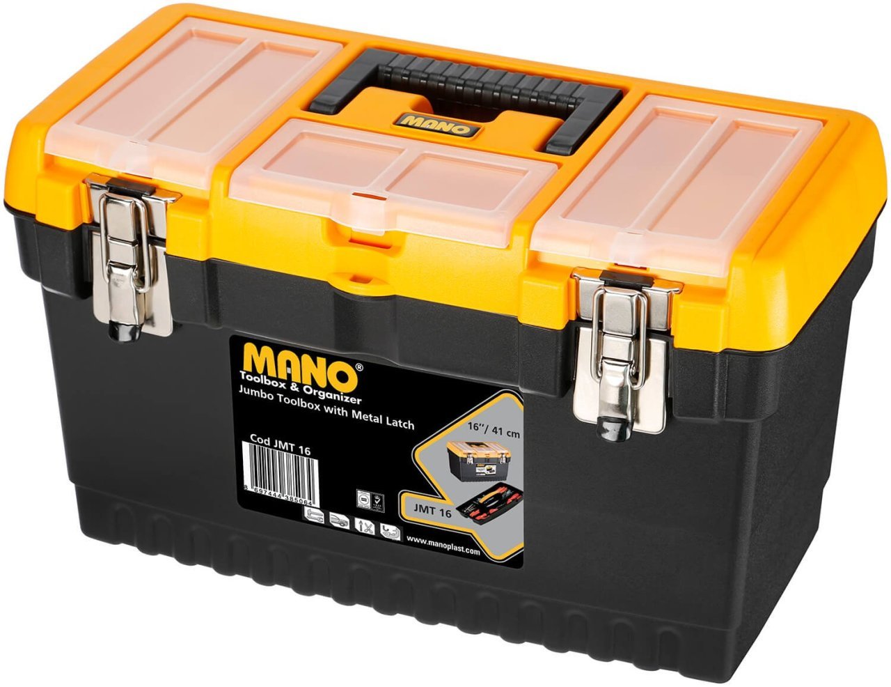 Mano Jumbo Metal Kilitli Takım Çantası JMT-16'' 413mm x 212mm x 244mm