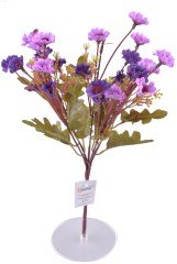 BUFFER® 7 Dallı 33 cm Dekoratif Papatya Yapay Sahte Mor Renk Çiçek