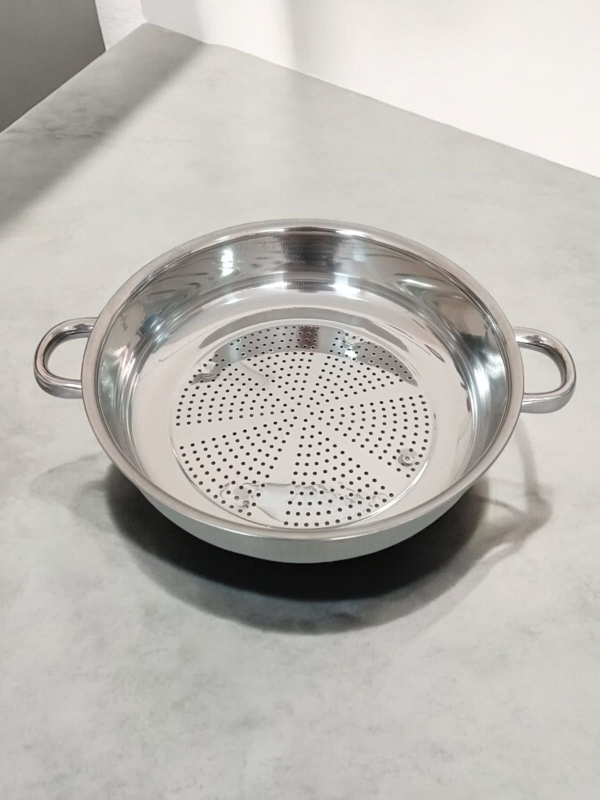 Paslanmaz Çelik Kulplu Süzgeç Makarna Süzgeci