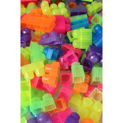2960 Play Blox Neon Blok Yapı Oyuncakları 107 Parça ,Saklama Çantalı ,1 Yaş ve Üzeri