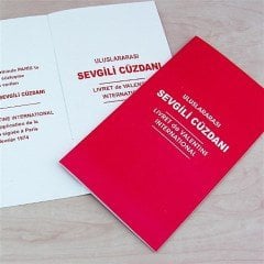 BUFFER® Sevgililer Günü Hediyesi Uluslarası Sevgili Aşk Cüzdanı Kırmızı