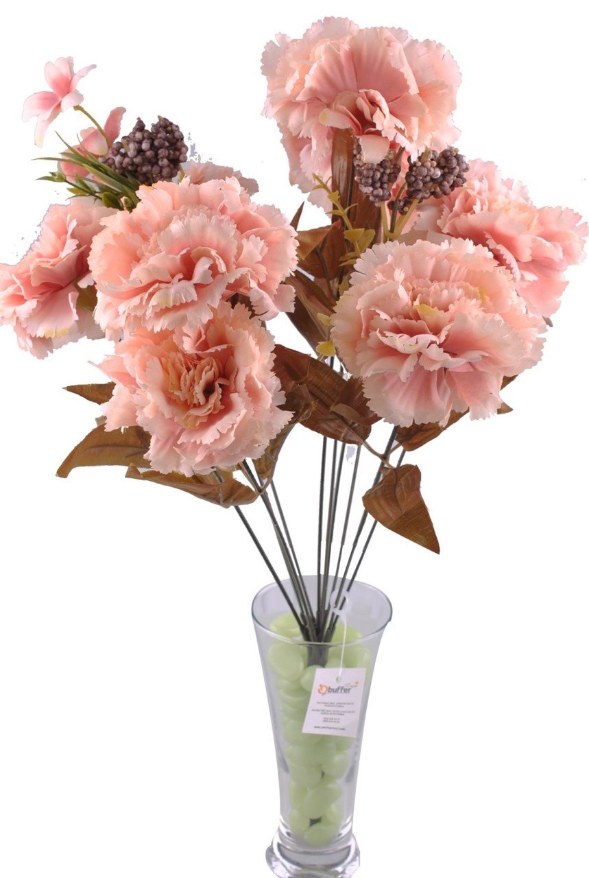 BUFFER® 11 Dallı 50 cm Karanfil Yapay Çiçek Yavruağzı-CK002YA