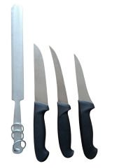 3+1 Solingen Bıçak Kurban Bıçağı Seti & Balkan Masat Bileme
