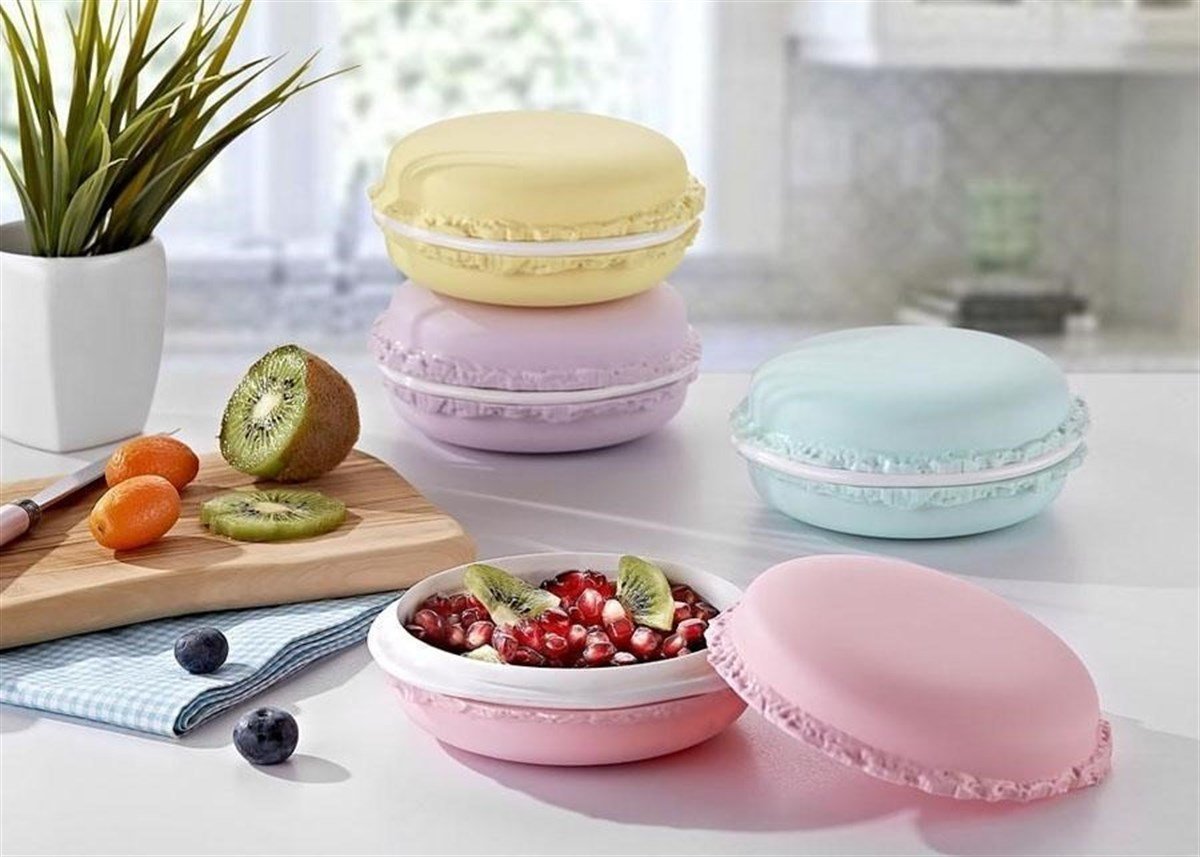 BUFFER® Makaron Şeklinde Beslenme Kutusu Kapaklı Saklama Kabı 400 ml