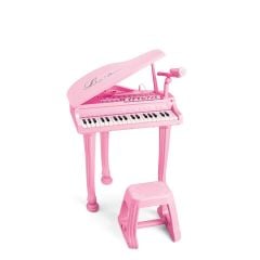 BAO-1403 0213  Mikrofonlu 37 Tuşlu Mp3 Çalar Büyük Pembe Piyano