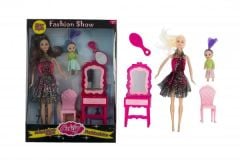 Anlily Bebek ve Oyuncak Makyaj Masası Yavrulu Bebekli