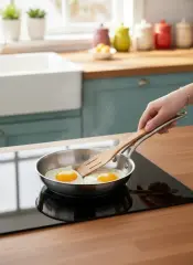 Defonte Paslanmaz Çelik Tava 18 cm (İndüksiyonlu ve Tüm Ocaklar İçin)