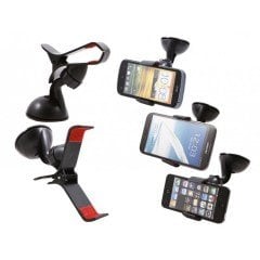 BUFFER® Kıskaçlı Araç İçi Vantuzlu Universal Telefon Sabitleyici Tutucu